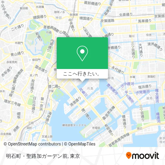 明石町・聖路加ガーデン前地図