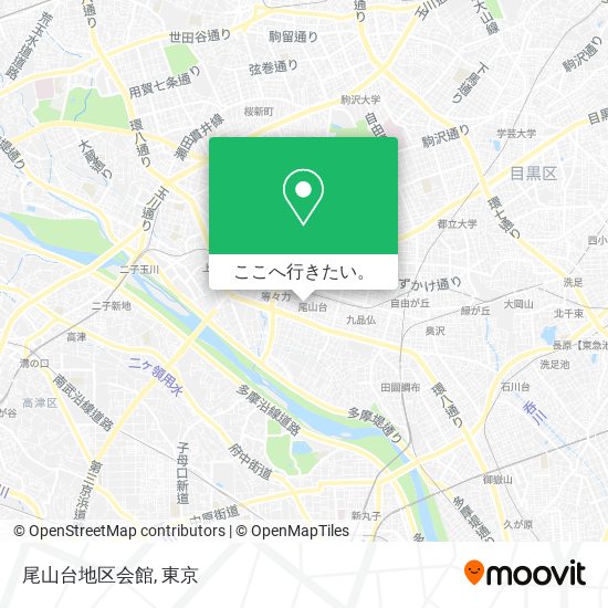 尾山台地区会館地図