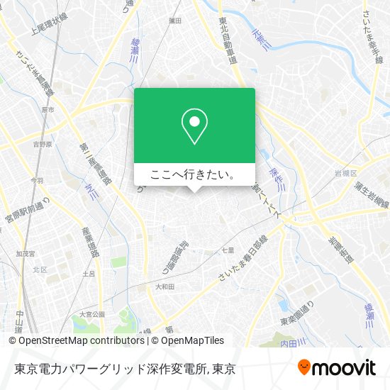 東京電力パワーグリッド深作変電所地図