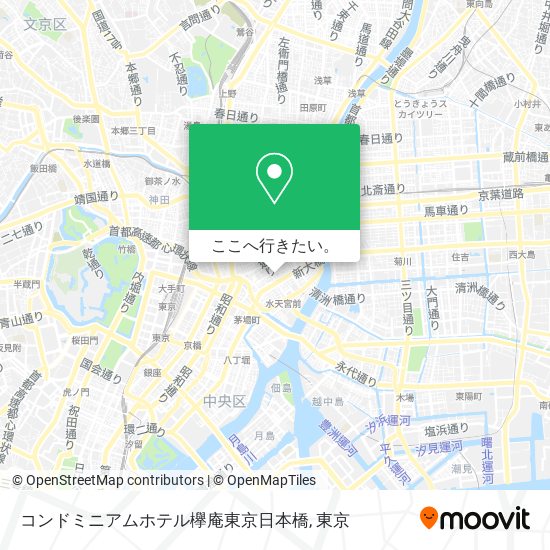 コンドミニアムホテル欅庵東京日本橋地図