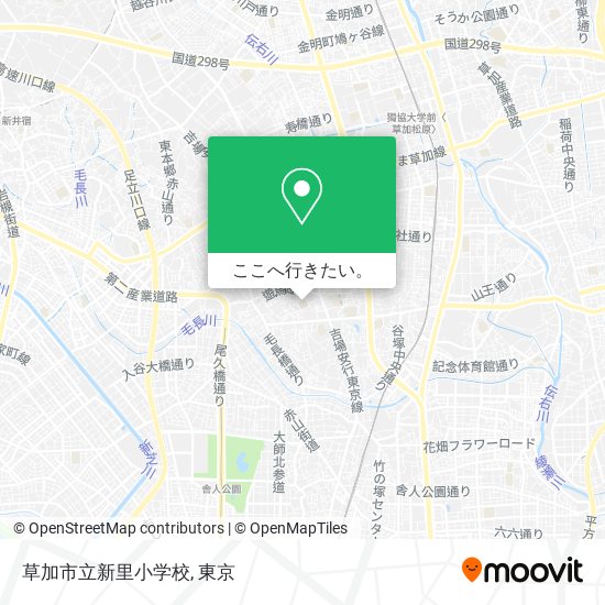 草加市立新里小学校地図