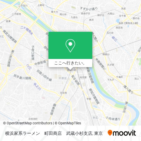 横浜家系ラーメン　町田商店　武蔵小杉支店地図