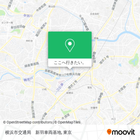 横浜市交通局　新羽車両基地地図