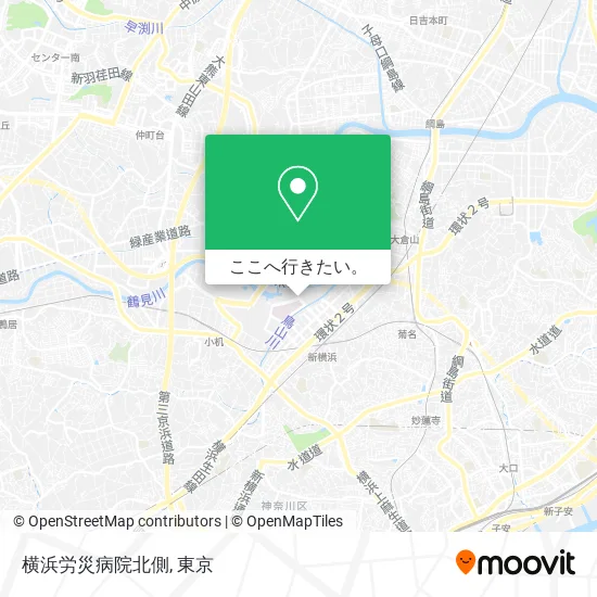 横浜労災病院北側地図