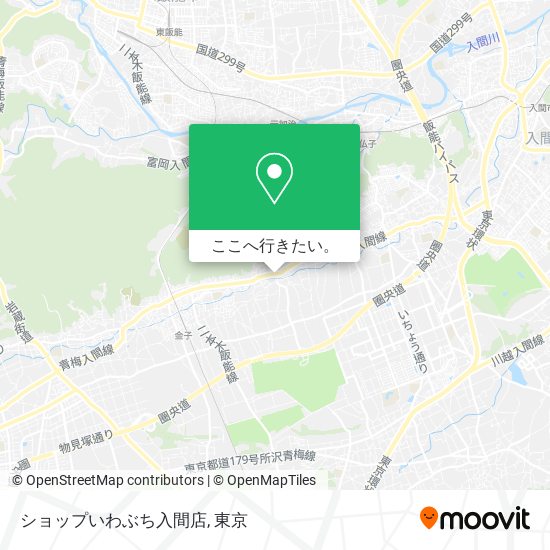 ショップいわぶち入間店地図