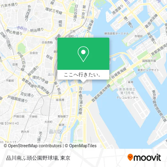 品川南ふ頭公園野球場地図
