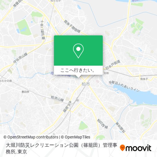 大堀川防災レクリエーション公園（篠籠田）管理事務所地図