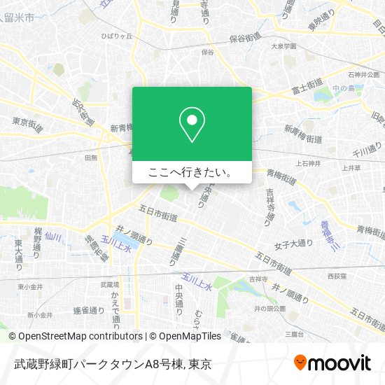 武蔵野緑町パークタウンA8号棟地図