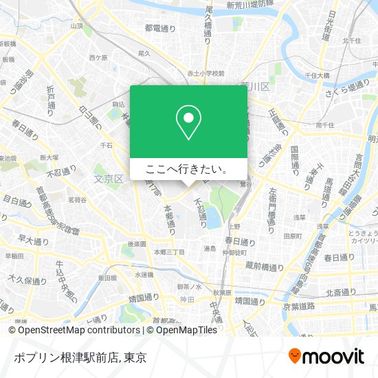 ポプリン根津駅前店地図