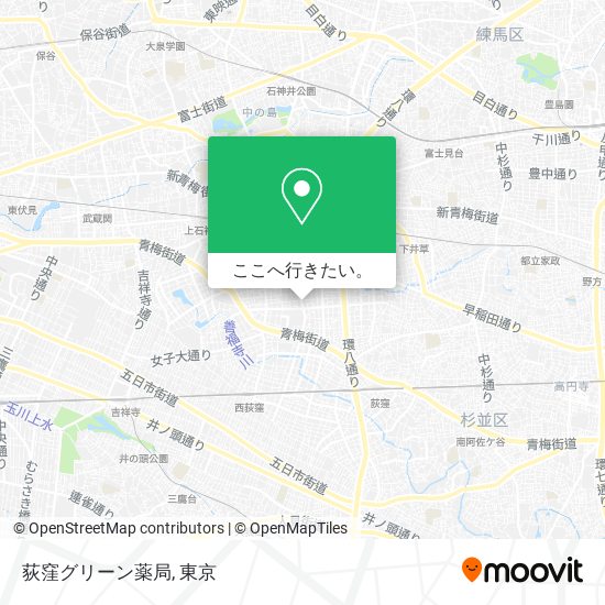 荻窪グリーン薬局地図