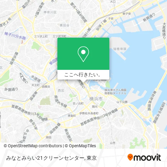 みなとみらい21クリーンセンター地図