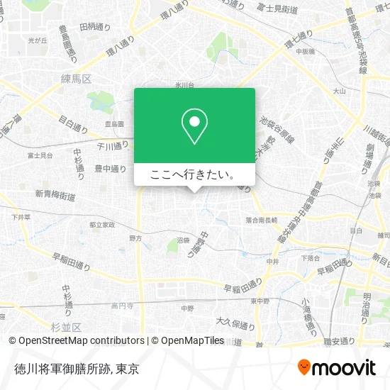 徳川将軍御膳所跡地図