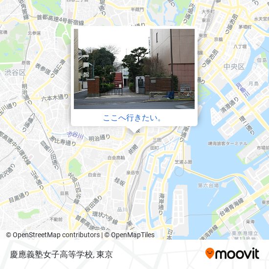 慶應義塾女子高等学校地図