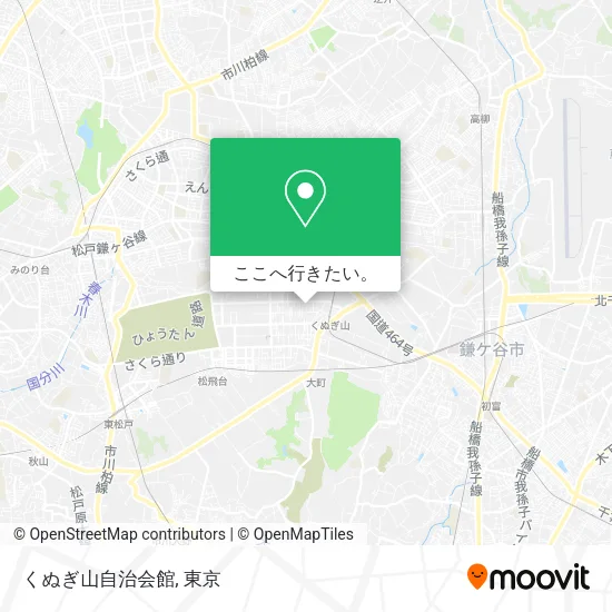 くぬぎ山自治会館地図