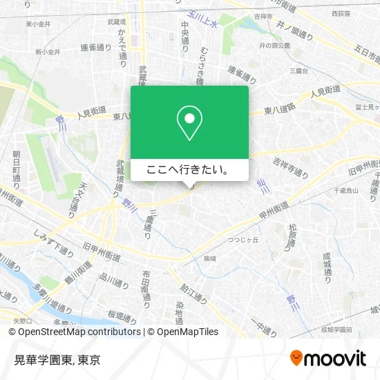 晃華学園東地図