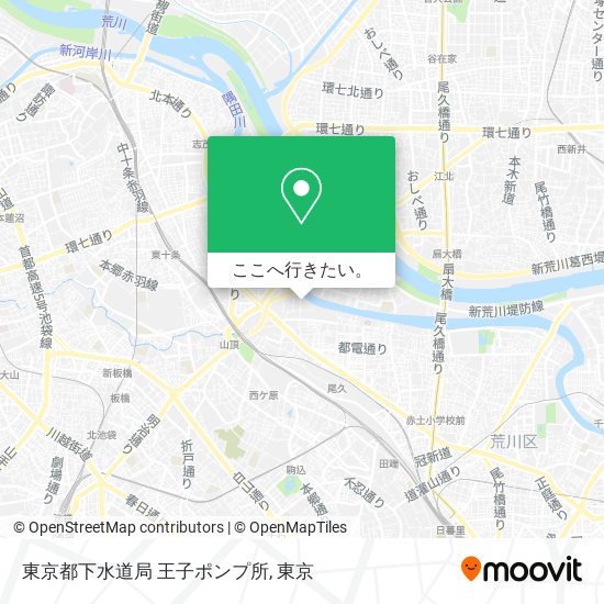 東京都下水道局 王子ポンプ所地図