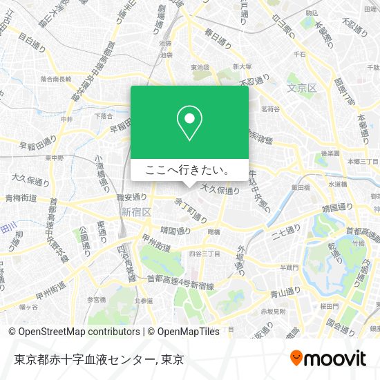 東京都赤十字血液センター地図