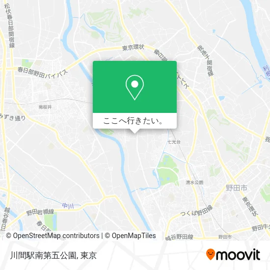川間駅南第五公園地図