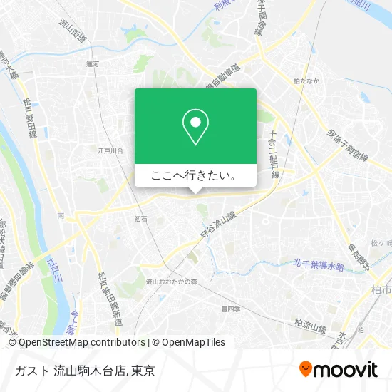 ガスト 流山駒木台店地図