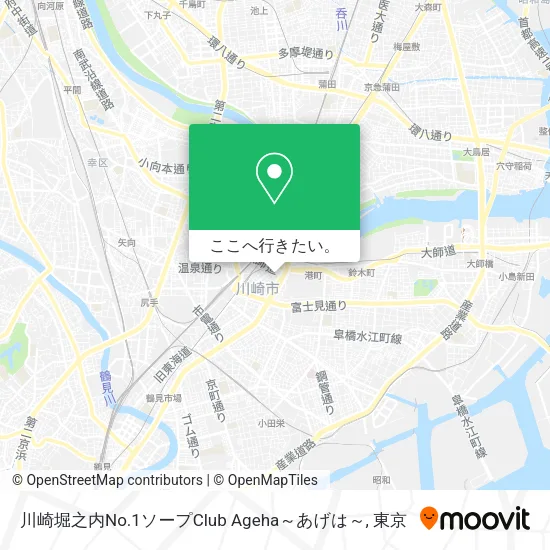 川崎堀之内No.1ソープClub Ageha～あげは～地図