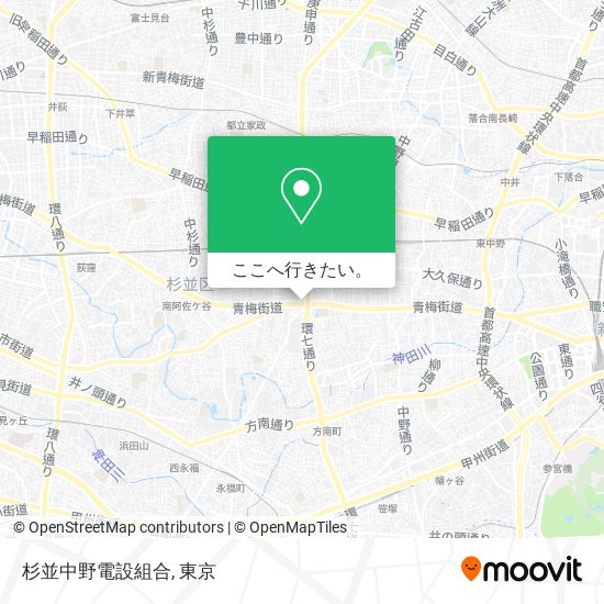 杉並中野電設組合地図