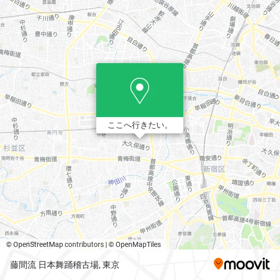 藤間流 日本舞踊稽古場地図