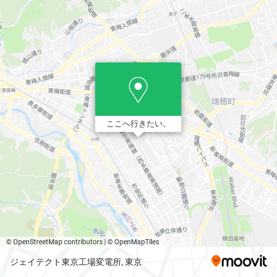 ジェイテクト東京工場変電所地図