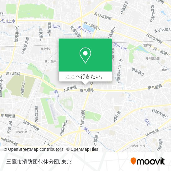 三鷹市消防団代休分団地図