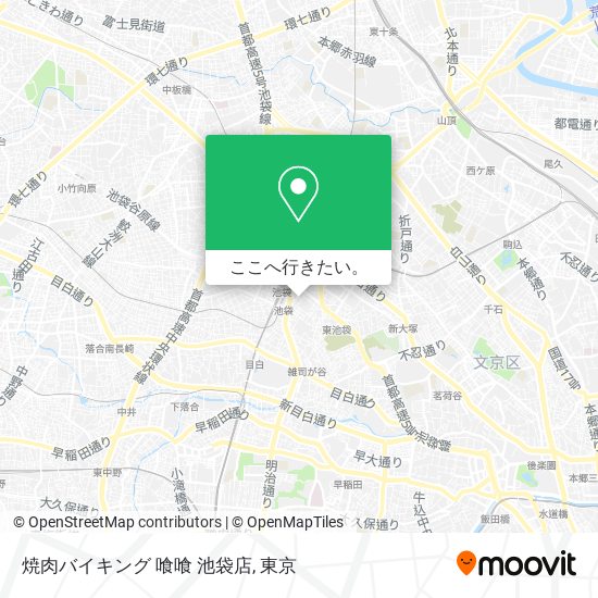 焼肉バイキング 喰喰 池袋店地図