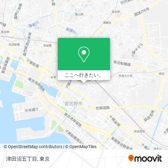 津田沼五丁目地図