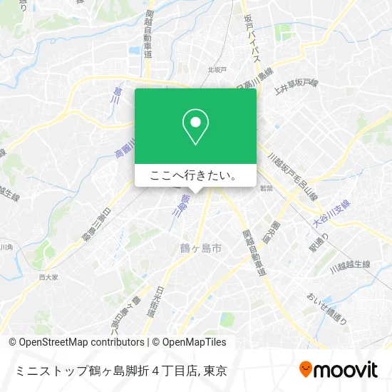 ミニストップ鶴ヶ島脚折４丁目店地図