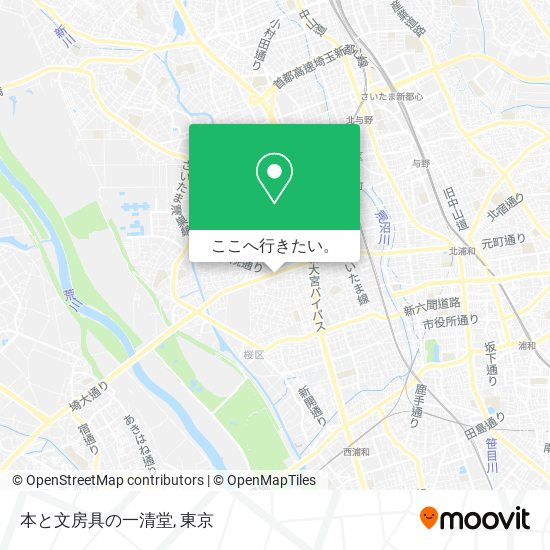 本と文房具の一清堂地図