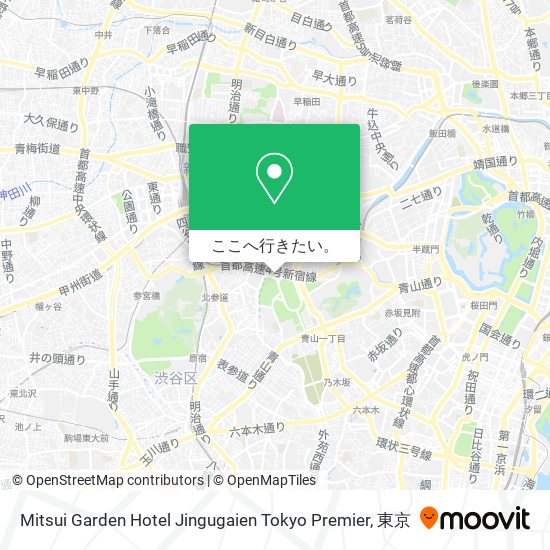 Mitsui Garden Hotel Jingugaien Tokyo Premier地図