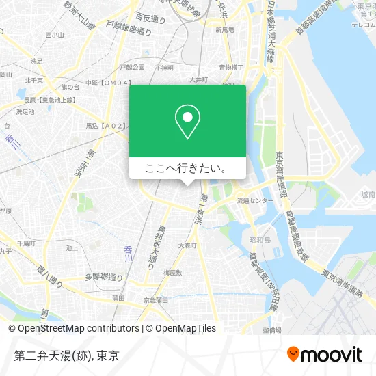 第二弁天湯(跡)地図