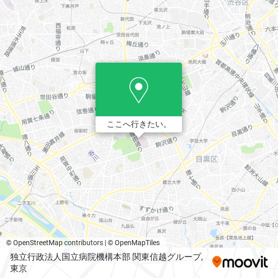 独立行政法人国立病院機構本部 関東信越グループ地図