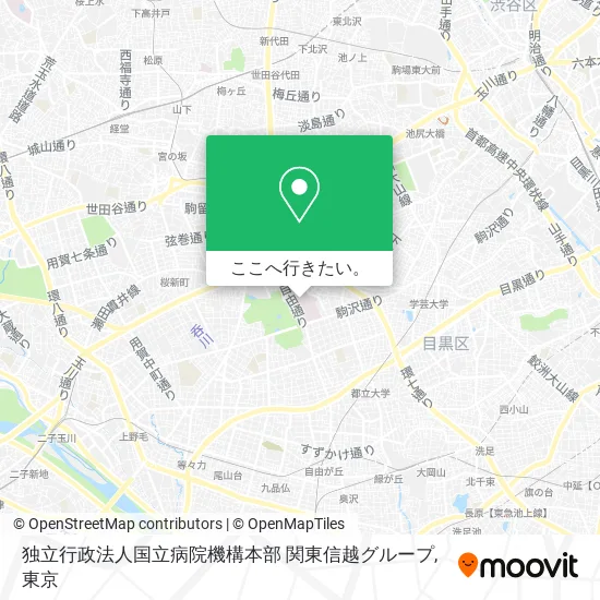 独立行政法人国立病院機構本部 関東信越グループ地図