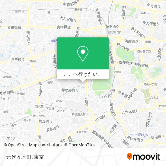元代々木町地図