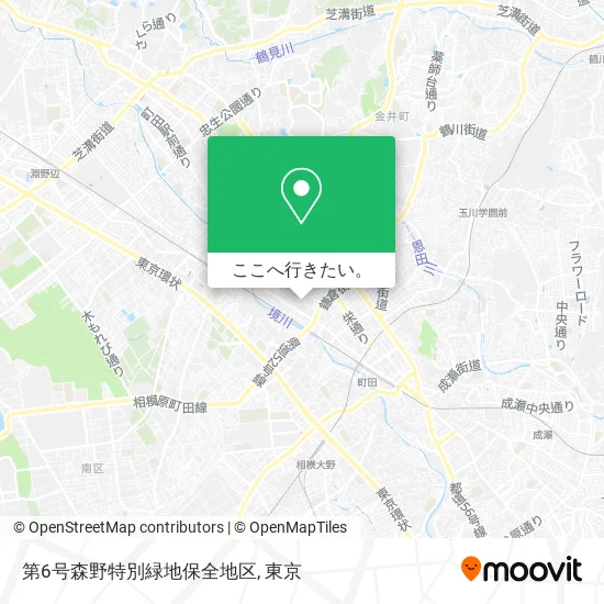 第6号森野特別緑地保全地区地図