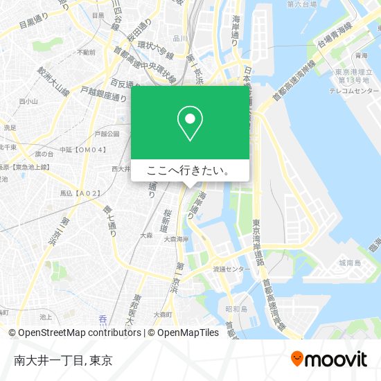 南大井一丁目地図