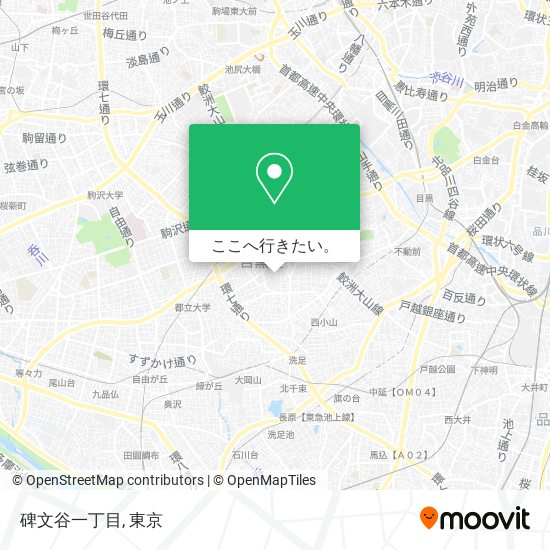碑文谷一丁目地図
