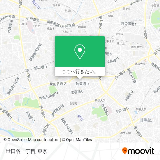 世田谷一丁目地図