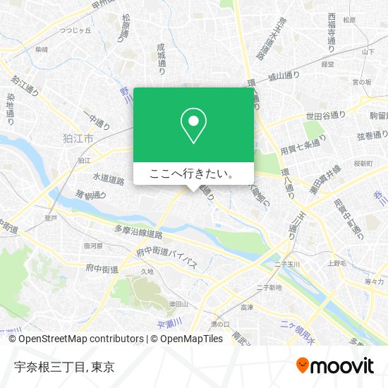 宇奈根三丁目地図