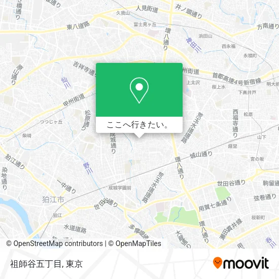 祖師谷五丁目地図