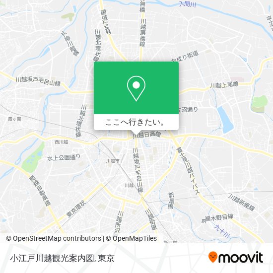 小江戸川越観光案内図地図