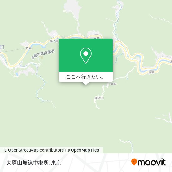 大塚山無線中継所地図