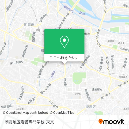 朝霞地区看護専門学校地図