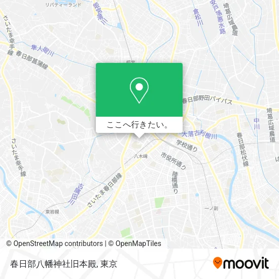 春日部八幡神社旧本殿地図