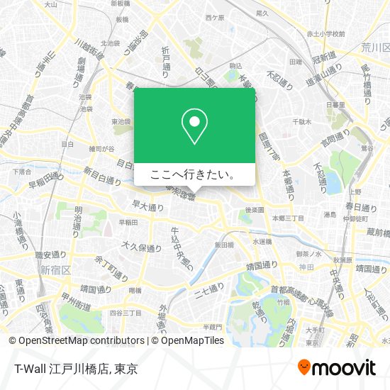 T-Wall 江戸川橋店地図