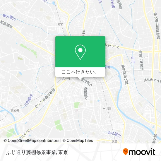 ふじ通り藤棚修景事業地図