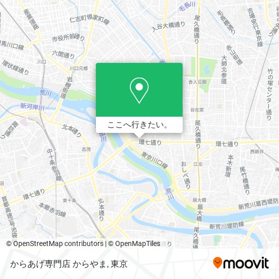 からあげ専門店 からやま地図